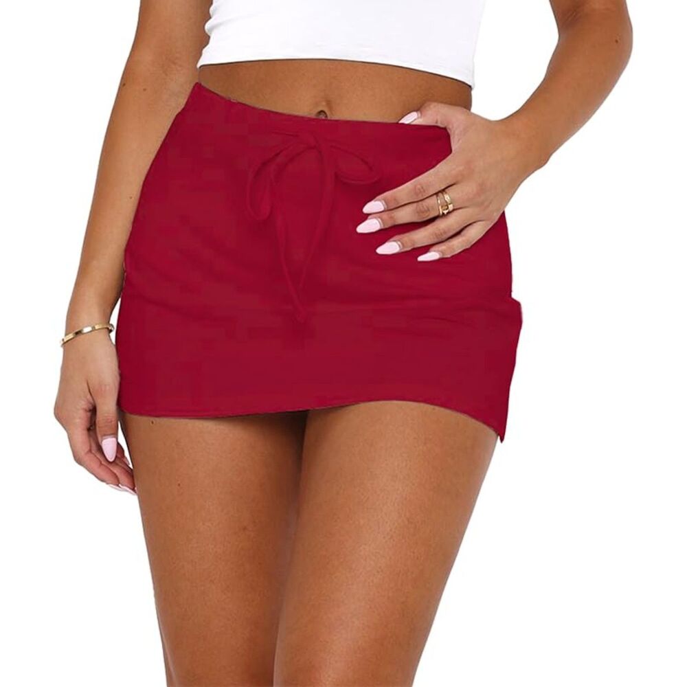 Bodycon Pencil Mini Skirt with Shorts, S, 12J-140B006